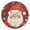 Gold, variant on Christmas Santa Doodle Hearts Round Wall Clock Silent Analog Battery Operated Gold Pointer Home Decor 9.84" Diameter