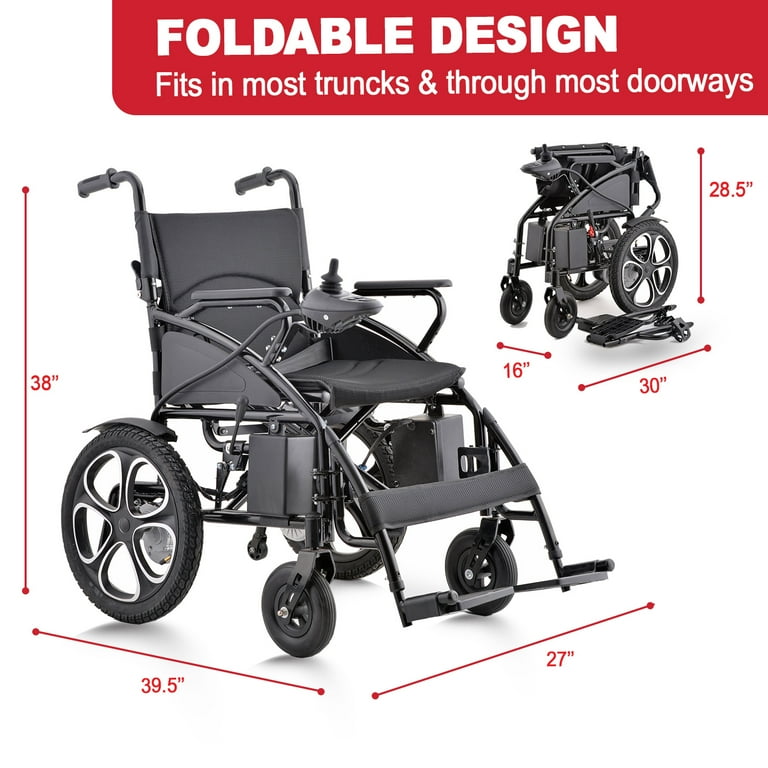 Rubicon All Terrain Foldable Electric Wheelchair for Adults
