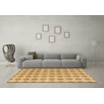 thumbnail image 3 of Ahgly Company Indoor Round Abstract Brown Modern Area Rugs, 3' Round, 3 of 4