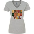 thumbnail image 3 of Inktastic Thanksgiving Gobble Gobble Y'all Women's V-Neck T-Shirt, 3 of 5