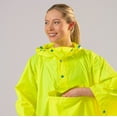 thumbnail image 2 of Mac in a Sac - Poncho - Packable Waterproof Cape for Men & Women - Lightweight and Breathable Rain Jacket with Hood that Packs into its own Bag - Neon Yellow - One-Size, 2 of 7