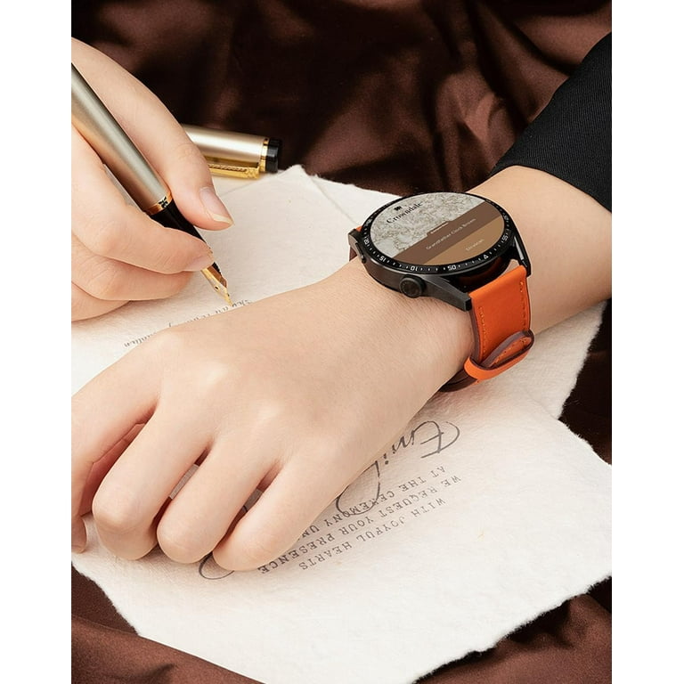 20mm 22mm Single Circle Leather Watch Bands For Samsung Galaxy