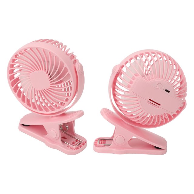 Clip On Fan 720 Degree Dual Power Mini Desk Fan for Office Dormitory, Noiseless Portable USB Battery Operated Small Fan