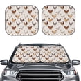 thumbnail image 2 of Fotbe Various Chicken 2-Piece Car Windshield Sun Shade | Sun Blocker for Car Windshield | Foldable Automotive Interior Accessories for Sun Protection-Large, 2 of 7
