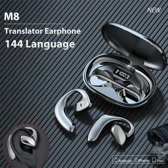 Translation headset Bluetooth headset wireless binaural simultaneous translation multi-language mutual translation intelligent online translation earphones