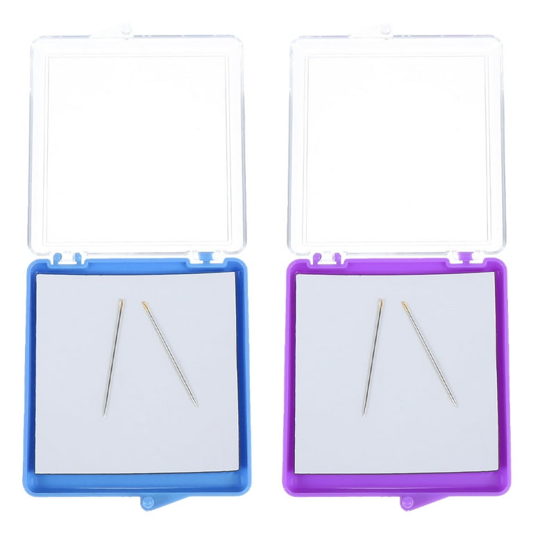 2pcs Square Shape Sewing Needle Storage Boxes with Magnet Sewing Tools  Sewing Supplies