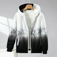 thumbnail image 3 of JHLZHS Fleece Jacket Mens Fashion Simple Hooded Color Blocking Pocket Cardigan Zipper Sweater Jacket Fringe Jacket 051, 3 of 3