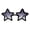 Black, variant on Star Shape Sunglasses Glittery Fun Festive Party Shades UV400 Green Pink White