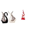 thumbnail image 1 of estatua de cisne,Figuras de cisne,estatuas,decoración del hogar,fiesta de bodas,Escultura abstracta de fuego,Estatua de arte abstracto para decoración del hogar,Escultura de fuego, 1 of 8