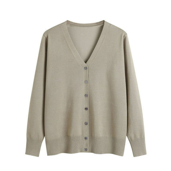 Jienlioq Chandails pour Femmes Liquidation Nouveau Printemps pour Femmes et Nouveau Cardigan pour Femmes Col en V Manches Longues Grande Taille Surdimensionné Cardigan pour Femmes Tricoté Extérieur