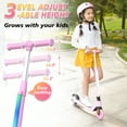 thumbnail image 2 of EVERCROSS Electric Scooter for Kids Ages 4+, 5 mph & 40 mins of Ride, LED Colorful Lights, Adjustable Height and Lightweight, Gift for Kids, Pink, 2 of 7
