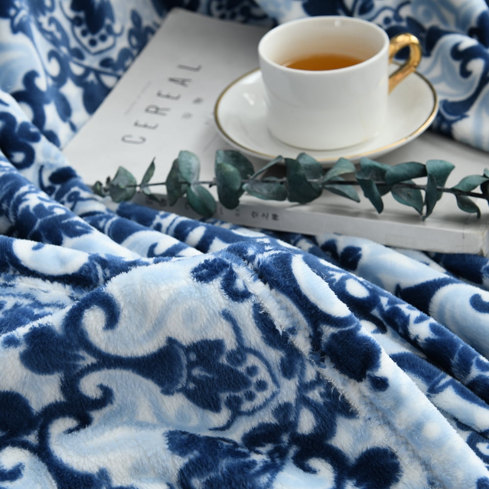 JML Fleece Blanket Throw 50"X60", Luxury Soft Flannel Blanket Suit for Home Bed, Sofa & Dorm