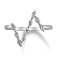 thumbnail image 2 of Araiya Fine Jewelry 10K White Gold Marquise-shape Lab Grown Diamond Fashion Band Ring ( 1/3 cttw, D-F Color, VS Clarity) Size 9, 2 of 5