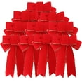 thumbnail image 2 of 10 Pieces Christmas Bows Holiday Christmas Wreaths Bows Christmas Decoration Bows for Christmas Party Decoration,9.5x7.5 Inch, 2 of 3
