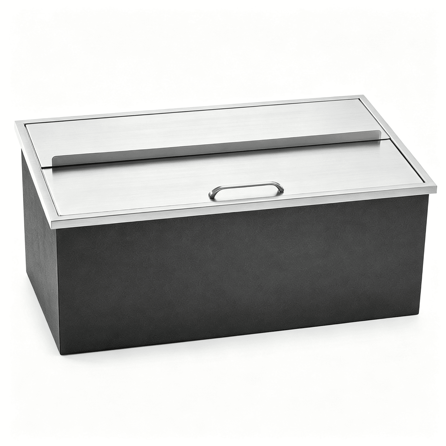 Drop-In Ice Chest, Stainless Steel Ice Storage Box with Sliding Lid and Drain Hose, Ice Bin for Chilled Wine, Beer, Beverage (36 x 18 x 14 Inches)