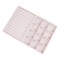 thumbnail image 3 of Unique Bargains Velvet Jewelry Organizers Trays with Removable Dividers Light Pink, 3 of 7