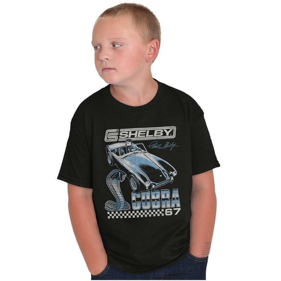 Shelby Cobra Classic Muscle Car Crewneck T Shirts Boy Girl Teen Brisco Brands XS