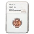 thumbnail image 1 of 1969-D Lincoln Cent MS-67+ NGC (Red), 1 of 2