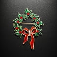 thumbnail image 3 of Broche de Navidad Cervatillo Muñeco de nieve Árbol de Navidad Ramillete Aleación Diamante Gota Aceite Broche de Navidad Broche, 3 of 5