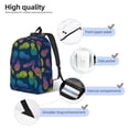thumbnail image 3 of Bingfone Abstract Bright Pineapple Fruit Retro Print Canvas College Laptop Backpack, Large Capacity Lightweight College Bookbag Casual Daypack-Small, 3 of 5