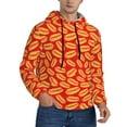 thumbnail image 2 of Pofeuu A Big Hot Dog Print Mens Casual Hooded Collar Drawstring Hoodies Pullover Sweatshirts Casual Long Sleeve Shirts-Small, 2 of 7