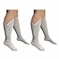 thumbnail image 3 of HealthyNees 2 Pairs Set Combo Closed Toe 15-20 mmHg Zipper Compression Socks Leg Fatigue Calf Circulations Support Grey (4XL), 3 of 4
