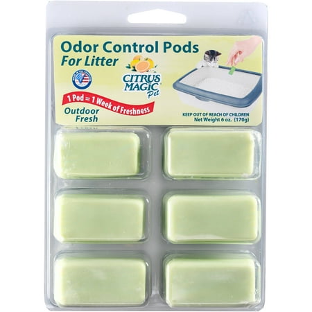 Citrus Magic Pet Odor Control Pods for Litter, Outdoor Fresh, (Best Way To Eliminate Litter Box Odors)