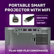 RCA 720P HD Roku Smart Home Theater Projector With Roku Express Streaming, 150 ANSI, RPJ185, Black