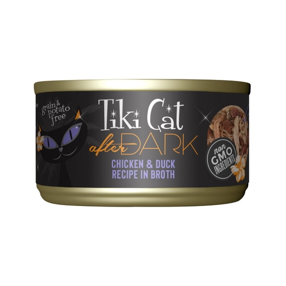Tiki Cat After Dark Whole Foods Wet Cat Food, Chicken & Duck, 2.8 oz. Can