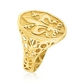 thumbnail image 3 of Ross-Simons Italian 14kt Yellow Gold Fleur-De-Lis Signet Ring, Women's, Adult, 3 of 6