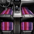 thumbnail image 7 of Crystal Fleece Car Floor Mats Set Of Four - Bottom Injection Molded For Easy Installation To Prevent Interior Contamination Suitable For Most Cars Mediumvioletred Stripe_4, 7 of 7