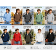 thumbnail image 4 of Hoodie For Boys Waffle Knit Quarter Zip Long Sleeve Hooded Sweatshirt With Pocket Kids Boy Fall Pullovers Teens Preppy Clothes Green Size 10-12 Years, 4 of 8