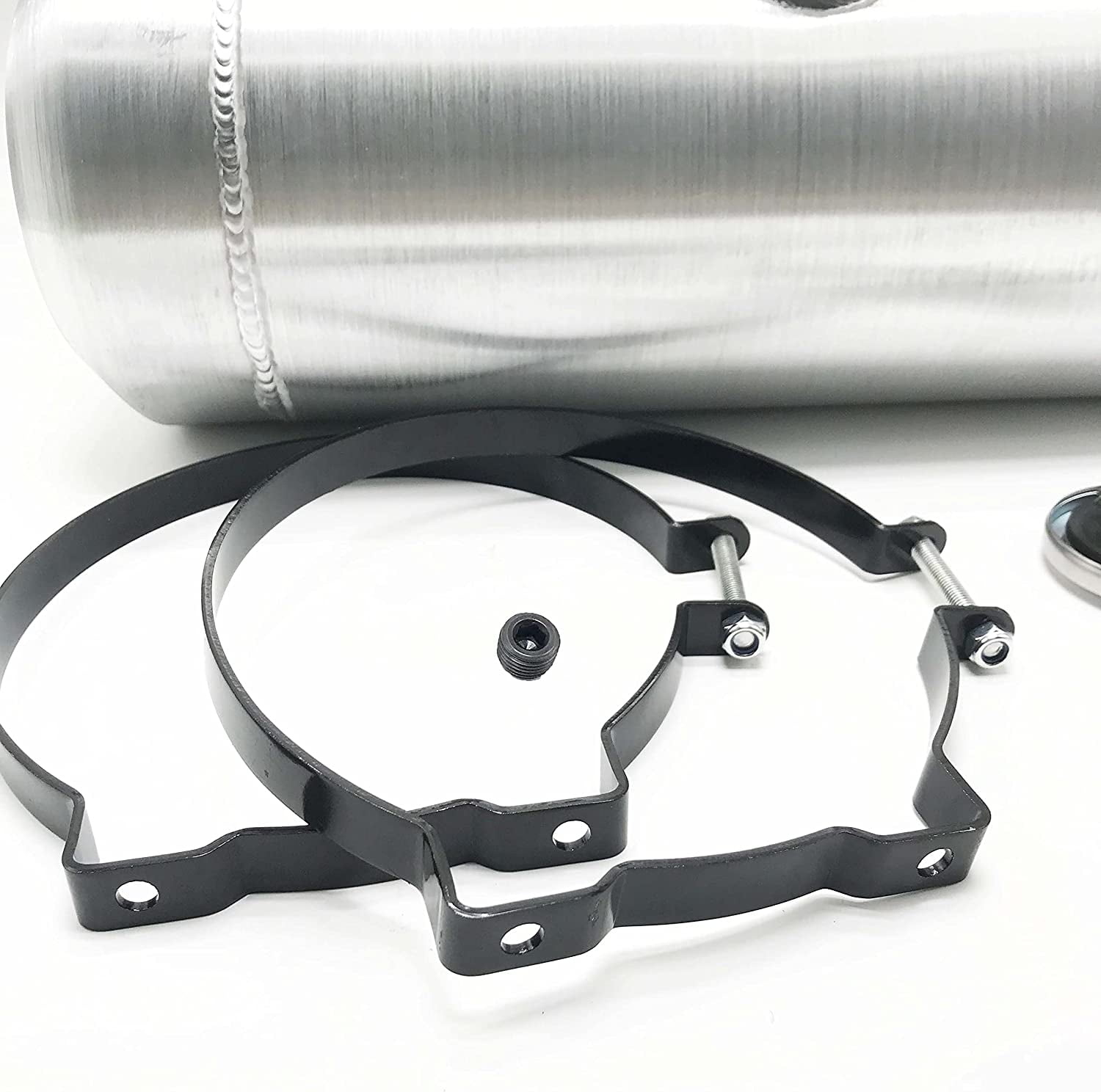 JSD AUTO PARTS 4 Gallons Aluminum Gas Tank / Fuel Tank 8 x 20 inch Center Fill 1/4" NPT Outlet