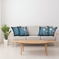 thumbnail image 4 of Ambesonne Art Throw Pillow Cover 4 Pack, Cherry Blossom Bridal Theme, 24", Petrol Blue Lavender, 4 of 6
