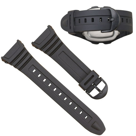 Musuos For Casio Original Band W-96H W-96 Black Strap W96 96H Watch Strap