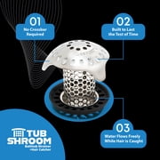 TubShroom Ultra Revolutionary Stainless Steel Bath Tub Drain Protector Hair Catcher