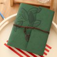 thumbnail image 1 of Scrapbook Album, Retro Leather Scrapbook "Maple Leaf" Retro Memory Photo Book Wedding Message Book Family Sketchbook Black Page(Green), 1 of 8