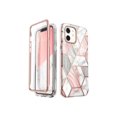 thumbnail image 3 of i-Blason Cosmo - Protective case for cell phone - thermoplastic polyurethane (TPU) - marble pink - 5.4" - for Apple iPhone 12 mini, 3 of 8