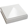 thumbnail image 2 of 3" x 3" Aluminium Pyramid Post Cap for Metal Posts - Pressure Fit - White (6 Pack), 2 of 5