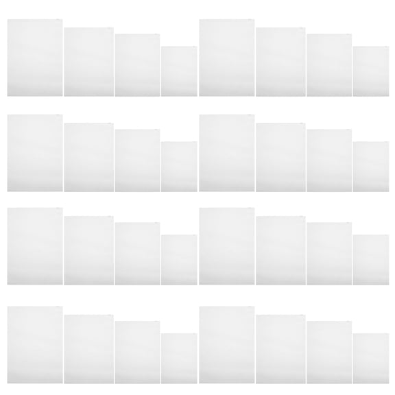 LOLIPPYY Durable Clear Clothing Bags Plastic Waterproof for Home Travel Organizer White 16Pcs