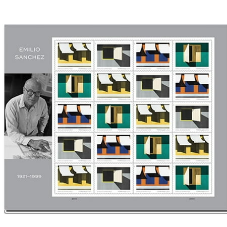 Emilio Sanchez Artist USPS First Class Forever Postage Stamps 1 Sheet of 20 Birthday Anniversary Wedding Celebrate (20 Stamps)
