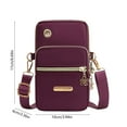 thumbnail image 3 of Cell Phone Purse Small Crossbody Bag for Women Men Shoulder Bag Wallet with Card Holder Slot Pouch Neck Strap for All Smartphones, Purple, 3 of 6