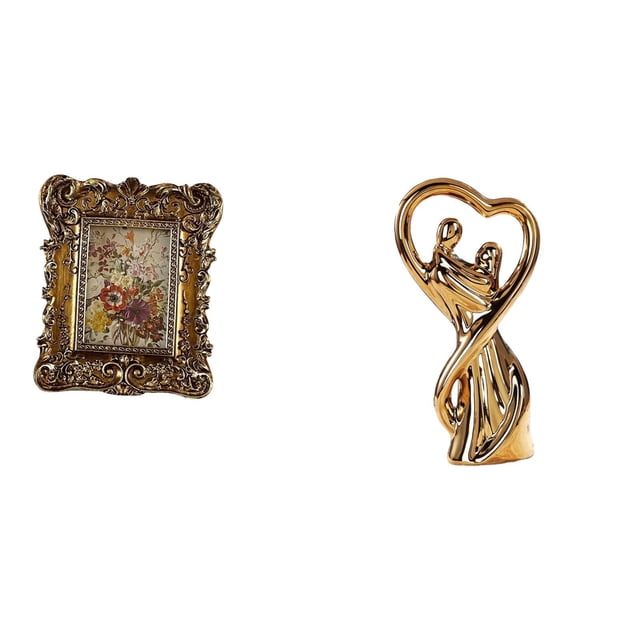 Marco de fotos floral tallado a mano, soporte para fotos, escultura antigua de mesa para montar en la pared, adorno para oficina, dormitorio, decoraci