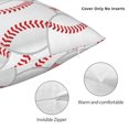 thumbnail image 3 of Yiaed Baseballs Print Pillow Covers Super Soft Decorative Square Throw Pillow Covers Case Cushion Covers for Sofa Couch Bedroom Car Decor（No pillow core）-12"x12", 3 of 7