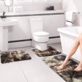 thumbnail image 4 of ZUBKTE Rug for Room Mixed Color Bath Mats 3 Set Winter Bathroom Rugs For 3 Pcs Toilet Mats Universal Soft Comfort Water Absorption Non Slip Thick Machine Washable Easy to Dry Dark, 4 of 7