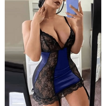 Women s Sexy Sleeveles Bodysuit Babydoll Nightwear Sheer Lingerie