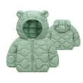 thumbnail image 4 of KAUOD Toddler Zip up Hooded Puffer Jackets Baby Boys Girls Lightweight Winter Outwear Kids Thick Warm Quilted Down Coats, 4 of 9