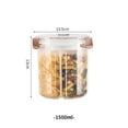 thumbnail image 3 of Household Grain Storage Box, Large Capacity Plastic Container with Compartments, Airtight Stackable Storage for Cereals, Snacks, Dry Food, Pantry Organization, Transparent, Kitchen Office Use, 3 of 3
