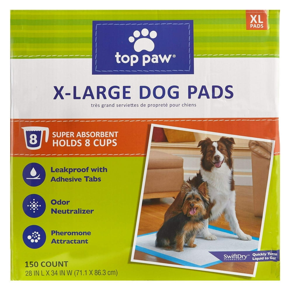 Top Paw Dog Extra Large Pads for Puppy Training, Indoor Dogs or