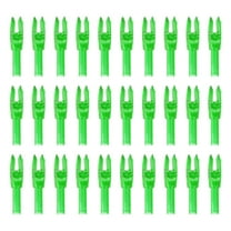Uxcell Archery Arrows Nocks, Plastic Insert Arrow Nock Replacement Arrow Tails for Hunting Shooting Compound Recurve Transparent Green